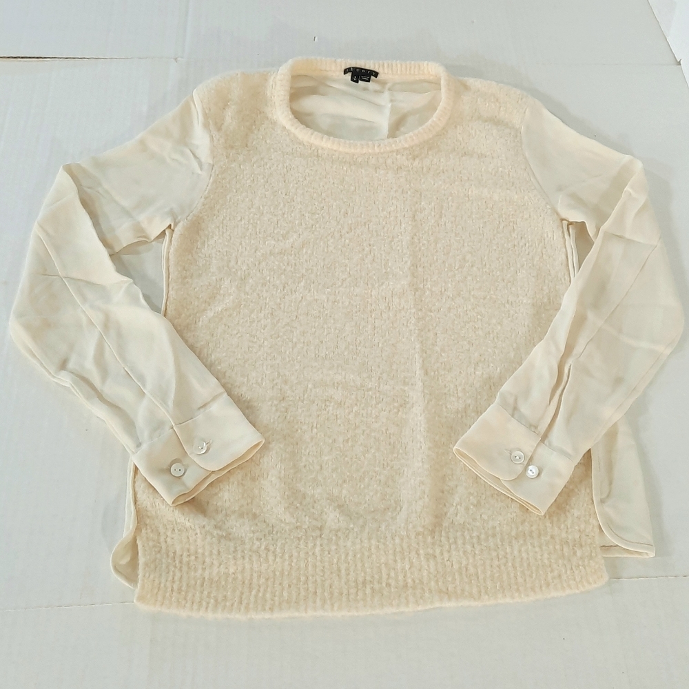 Theory Rolleena Curlicue Silk & Wool Sweater